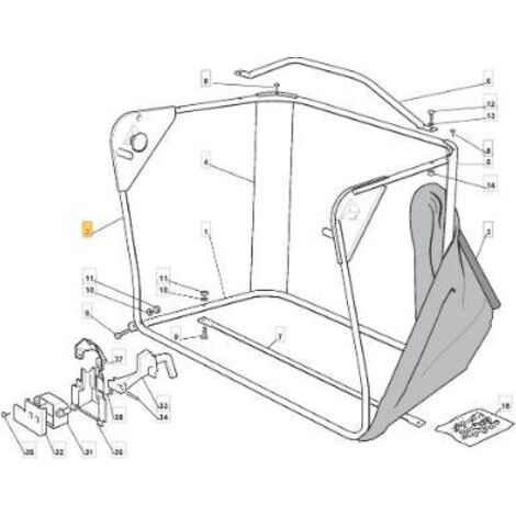 CADRE SUPÉRIEUR VNN F72 ORIGINAL STIGA - 384801105/1