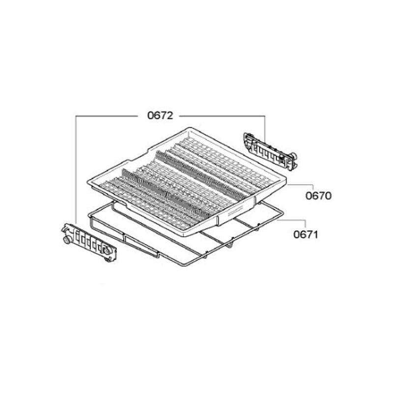 Bosch - cadre support panier a couverts 0671 pour lave vaisselle...