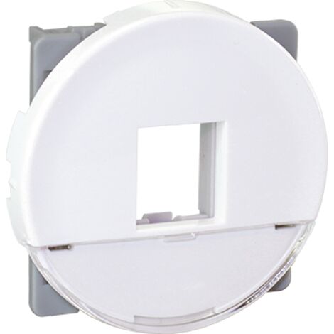 Cadre support pour noyaux RJ45 Keystone - COMETE Blanc