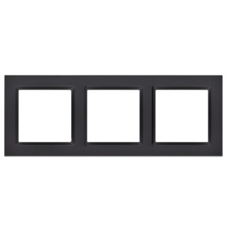 Cadre triple - universel horizontal et vertical, noir mat, SIMON10