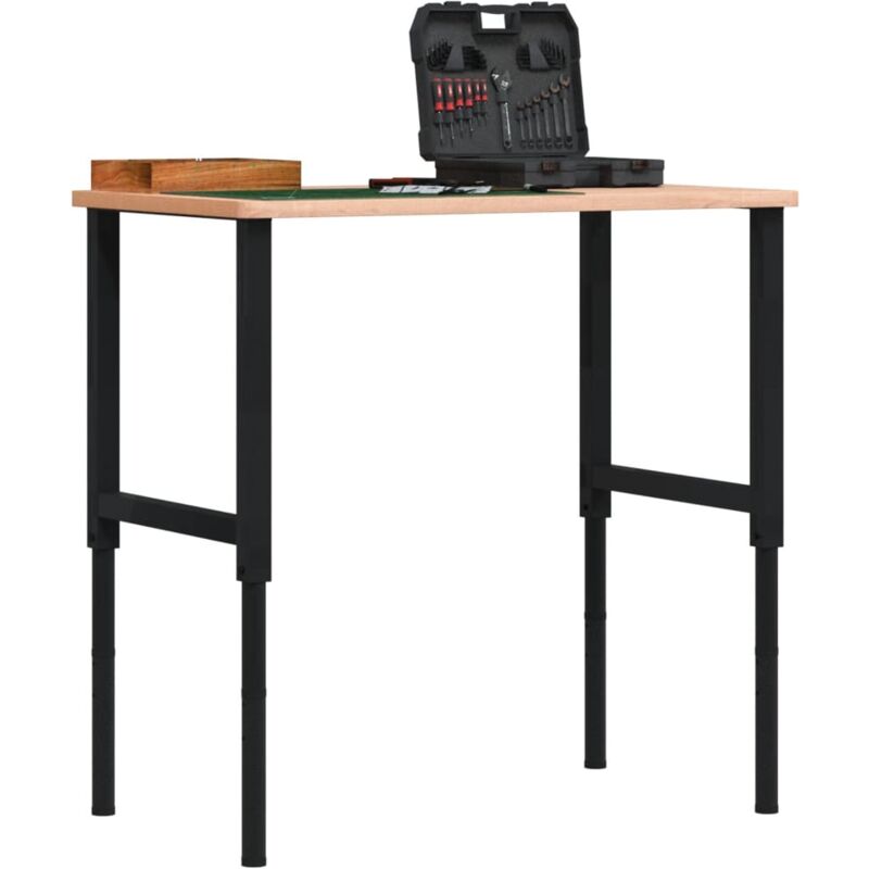 Vidaxl - Cadres d'établi réglables 2 pcs Métal 55x(69-95,5) cm Noir