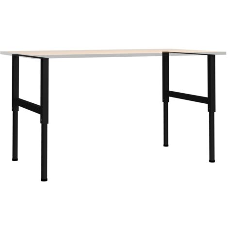 Cadres d'établi réglables 2 pcs Métal 85x(69-95,5) cm Noir CFW13316