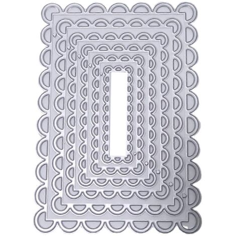 Cadres rectangulaires, matrices de découpe en métal, pochoirs, scrapbooking, cartes en papier, moules à gaufrage, loisirs créatifs