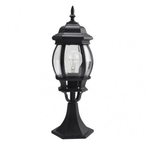 caelum lampada da parete per esterni 1xe27 nero   49x16x16x16 cm ip44