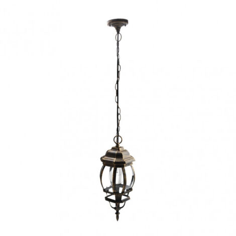 Caelum suspension extérieure en aluminium 1xe27 noir/or regx16x16 cm ip44