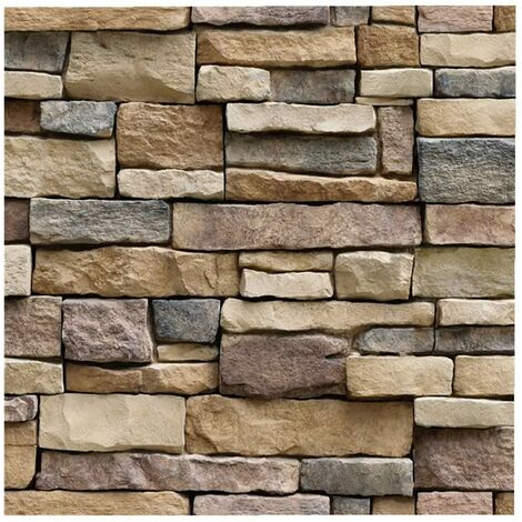 main image of "Caerling 3D Wall Panels Self-Adhesive Stone Look Wallpaper Waterproof Brick Wall Decal PVC Compressed DIY Brick Wall Stickers"