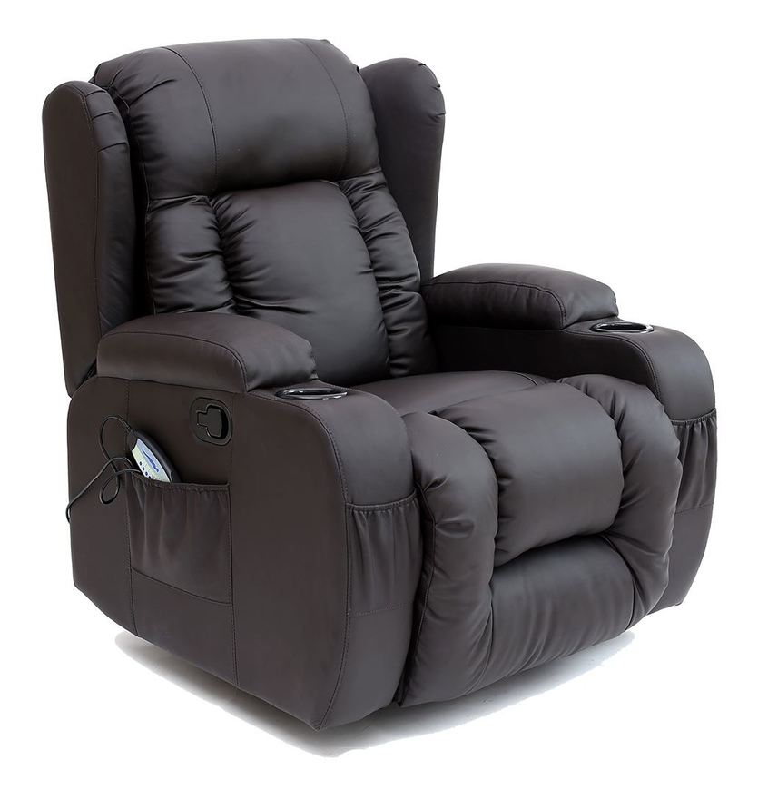 Caesar Brown Leather Recliner Chair