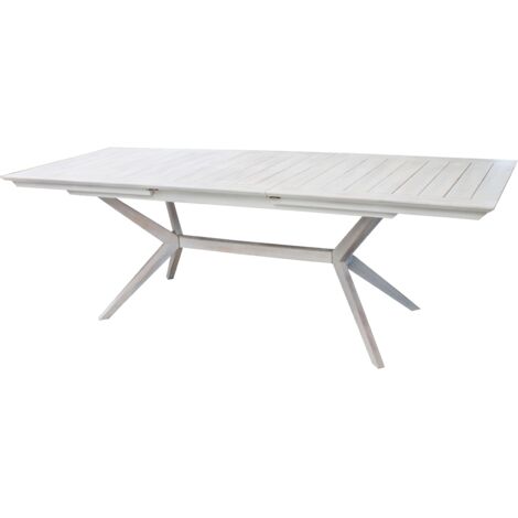 CAESAR - set tavolo in alluminio e teak con 6 sedie Sortis