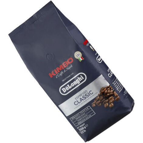Café en grains KIMBO 1kg – Compatible avec machines DELONGHI, KENWOOD, BRAUN – Arôme riche pour expresso et café filtre