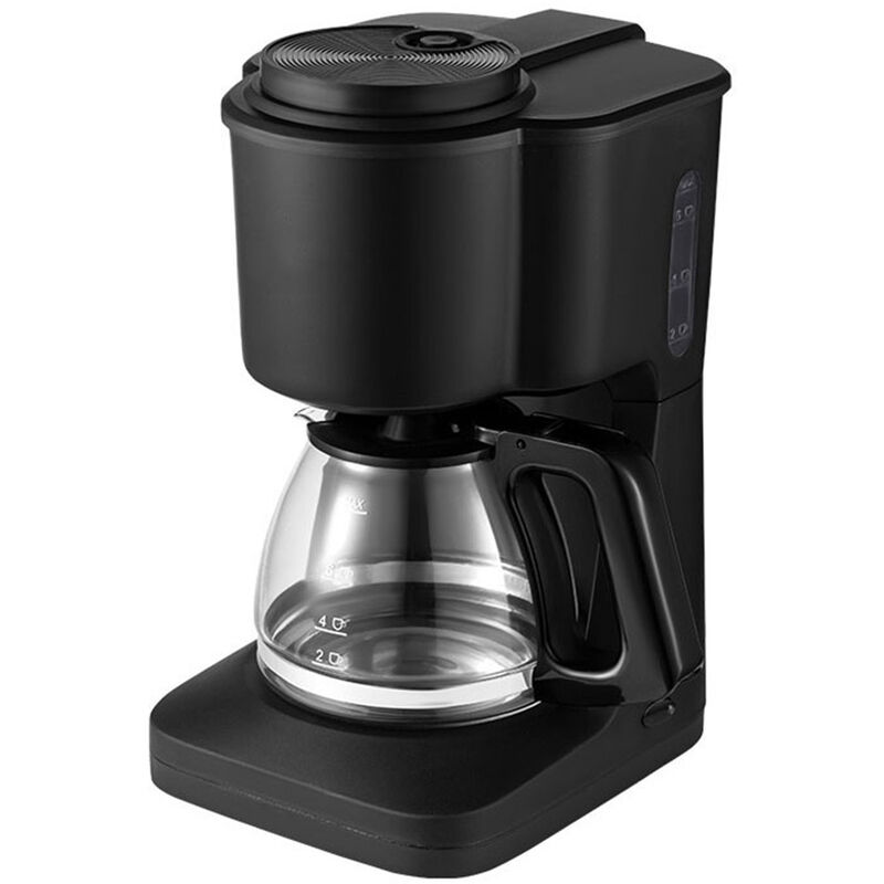 Cafetera 600W Cafetera Automática Portátil Pequeña Para El Hogar Cafetera De Oficina De Gran Capacidad Para El Hogar, Negro