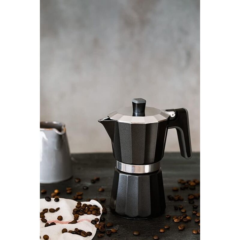 Cafetera Italiana Black Edition 12 Tazas 8411796109303 S0420417 - Bra En Oferta Bra - Cafetera Italiana Perfecta Black 12 Tazas