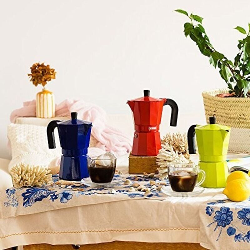 Cafetera Aluminio Azul