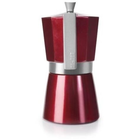 CAFETERA ALUMINIO INDUCCION EVVA ROJA 3 TASAS 623203