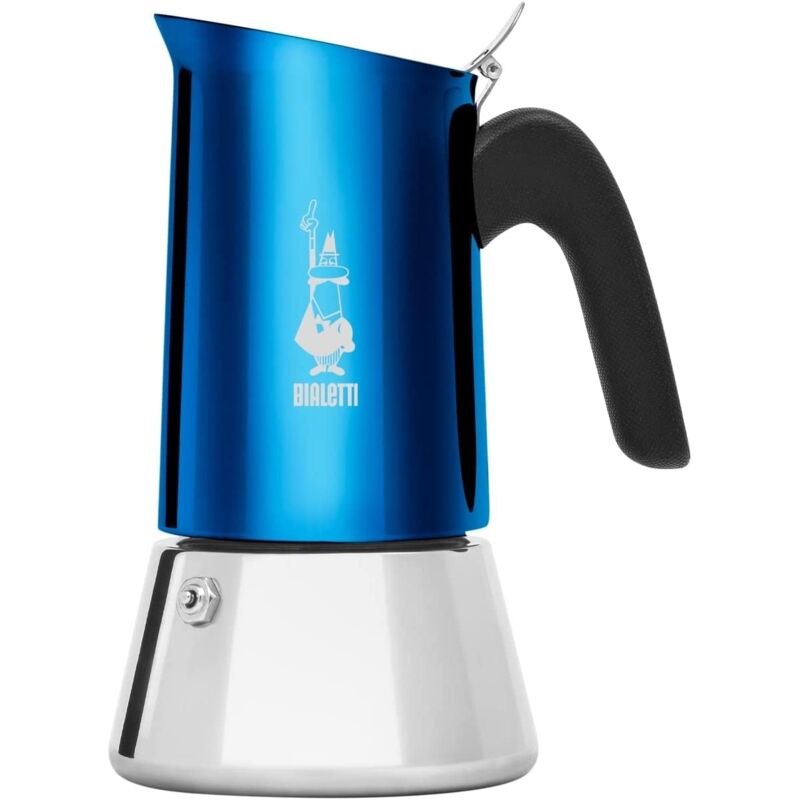 Cafetera New Venus Blue 6 Cup, Mango Anti-Quemaduras, No Apta Para Inducción, 6 Tazas (235 Ml), Acero Inoxidable, Blue - Bialetti En Oferta Cafetera New Venus Blue 6 Cup, Mango Anti-Quemaduras, No Apta Para Inducción, 6 Tazas (235 Ml), Acero Inoxidable, Blue - Bialetti