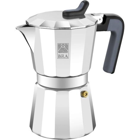 CAFETERA BRA DELUXE2 ALUMINIO 12T VITRO