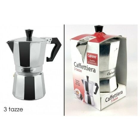 Cafetera cubana de 3 tazas.