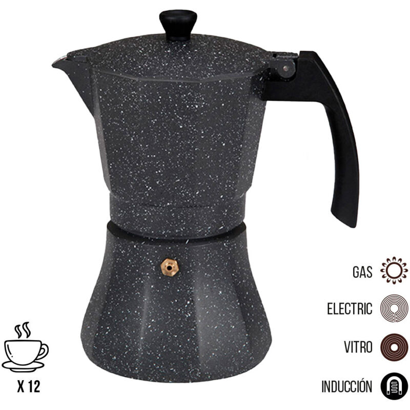 Cafetera de aluminio 12 tazas para induccion. EDM