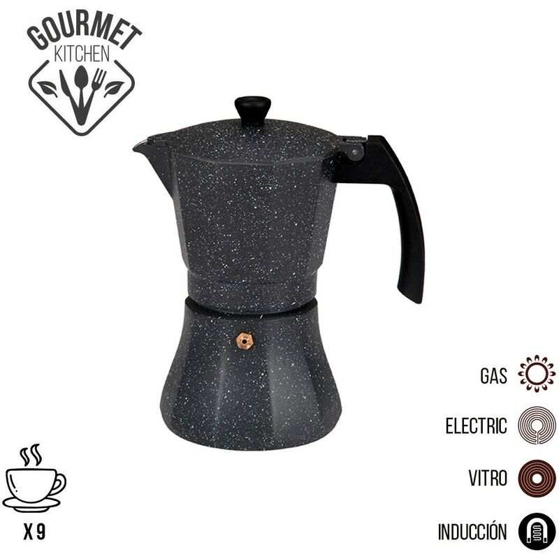 Cafetera de aluminio 9 tazas para induccion. EDM