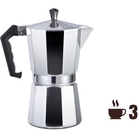Cafetera de aluminio de 3 tazas gourmet kitchen