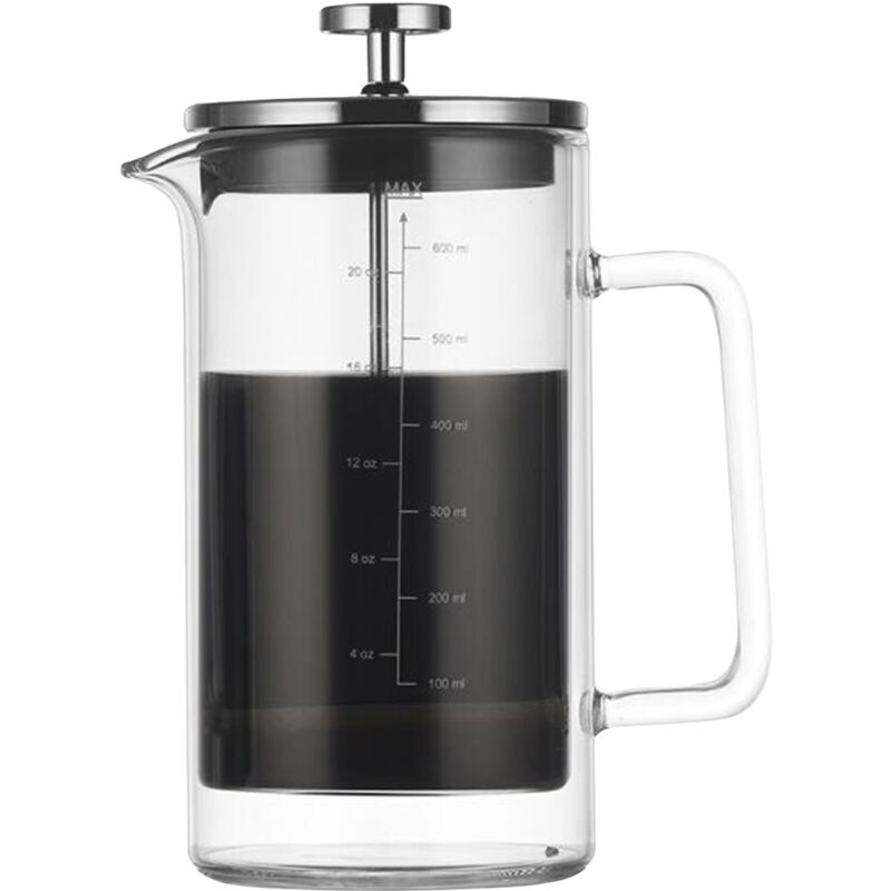 Cafetera De Doble Pared, Resistente Al Calor, De Vidrio De Borosilicato, Con Filtro De Acero Inoxidable De Alta Densidad, 20 Oz En Oferta Lifcausal - Cafetera De Doble Pared, Resistente Al Calor, De Vidrio De Borosilicato, Con Filtro De Acero Inoxidable De Alta Densidad, 20 Oz