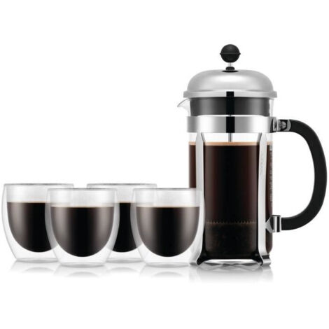 Cafetera de Émbolo Bodum Transparente 1 L (8 Unidades)