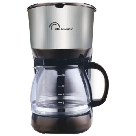 Cafetera de filtro 10 tazas 750w negra/acero inoxidable - 8629 - little balance -