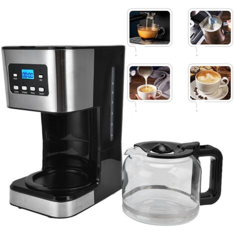Cafetera de filtro, 1,5 l, capacidad para 12 tazas, con temporizador, extracción automática para café en casa.