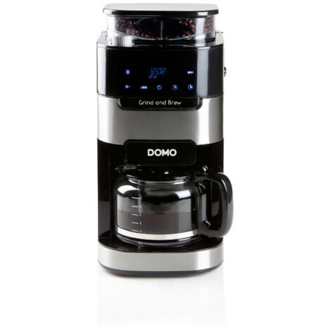 Cafetera de filtro programable 12 tazas 900w negra - do721k - domo -