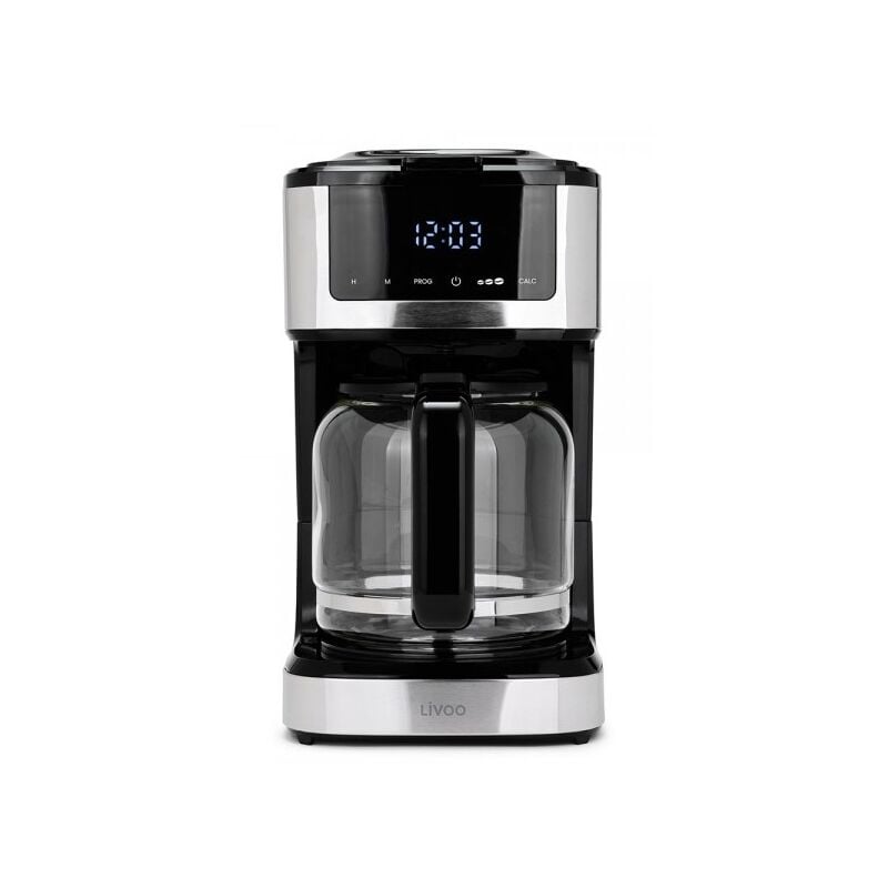 Livoo - cafetera de filtro programable 15 tazas 900w negra - DOD208