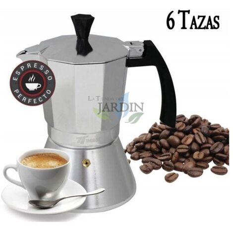 Cafetera de inducción 6 tazas, compacta y compatible con todas las cocinas