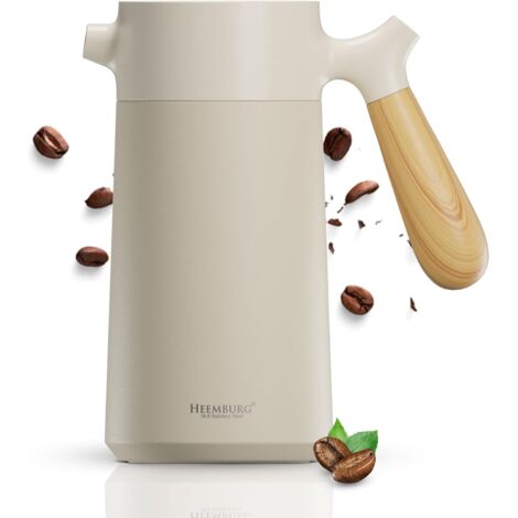 Cafetera de prensa francesa con aislamiento térmico de doble pared, de acero inoxidable, manual