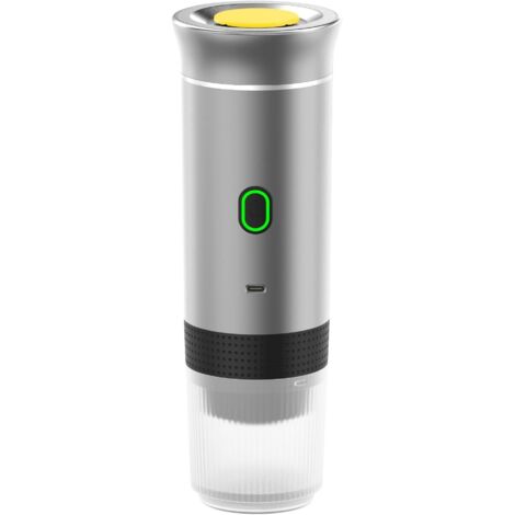 Cafetera espresso eléctrica portátil inalámbrica autocalentable - Cafetera espresso de viaje de 60 ml para café molido, cápsulas Nespresso, ideal para camping, coche, autocaravana, senderismo y oficin