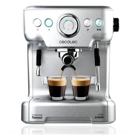 Cafetera express cafelizzia 790 shiny pro, con doble salida y filtros,  depósito 1,2l,potencia 1350w, rojo, cecotec