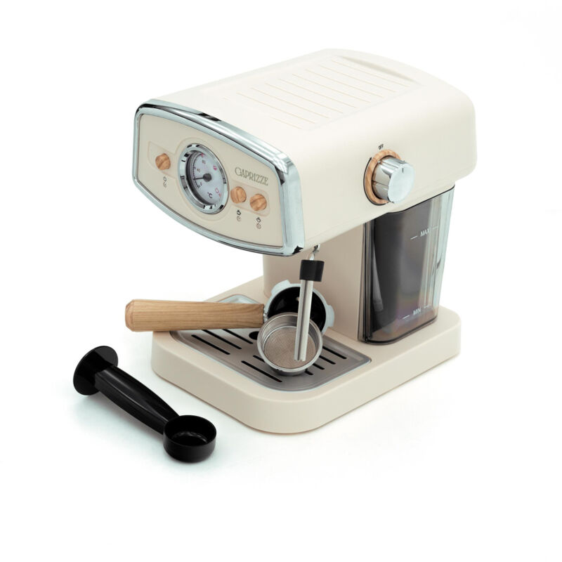 Caprizze - Cafetera Express Semiautomática Kai 1050 w 15 Bares Capacidad para 5 Tazas de Café con Vaporizador Color Blanco Mate