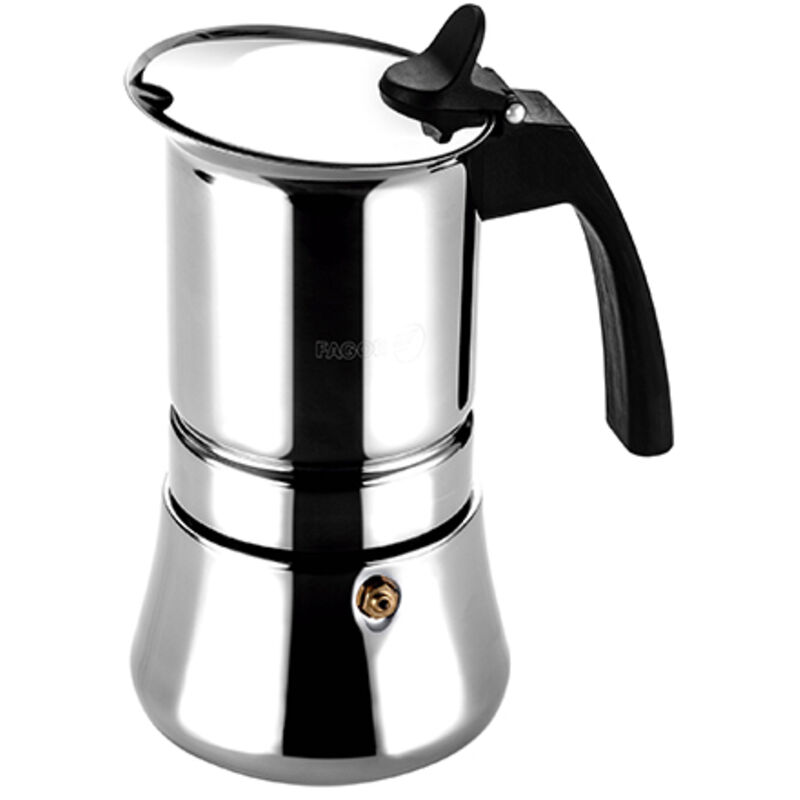 81Cffgiet10 - Cafetera Etnica 10T - Fagor En Oferta Etnica Cafetera Italiana Inducción 10 Tazas Café, Acero Inoxidable, Todo Tipo Cocinas, Vitrocerámica Acero Inoxidable - Acero Inoxidable - Fagor