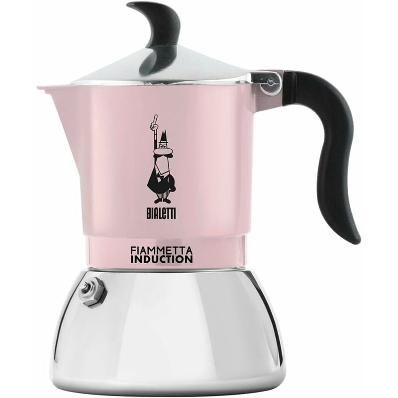 Cafetera Italiana Bialetti 29589 Acero Inoxidable Aluminio 2 Tazas Rosa