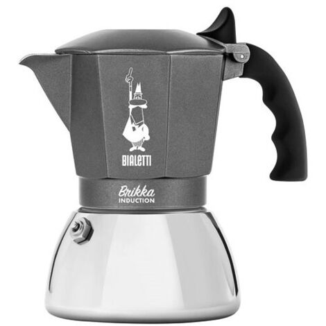 Cafetera Italiana Bialetti Brikka Plateado Aluminio