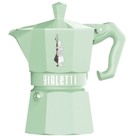 Cafetera Italiana Bialetti MOKA EXCLUSIVE GREEN 3T Verde Aluminio 3 Tazas