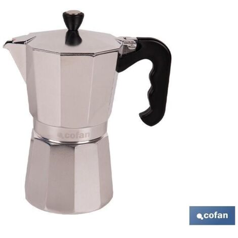 cafetera italiana de aluminio para inducción 9 tazas, apta para todo tipo de cocinas