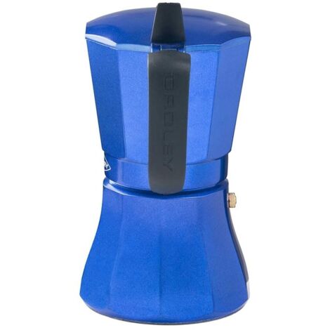 Cafetera Italiana Oroley Petra Azul Aluminio 6 Tazas