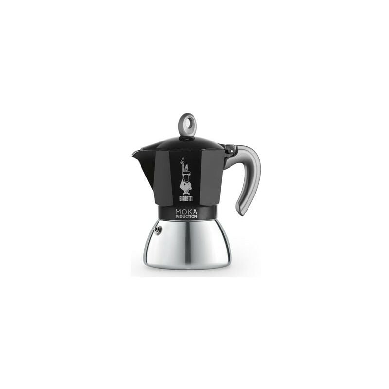 Bialetti - cafetera moka induction aluminio/inox 6 tazas negra - 6936