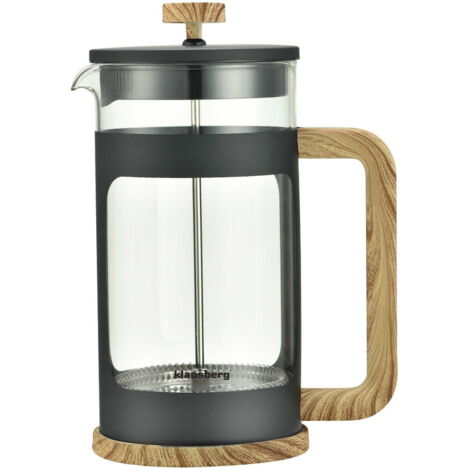 Cafetera/tetera de prensa francesa KLAUSBERG KB-7681 de 1,0 l con mango de madera