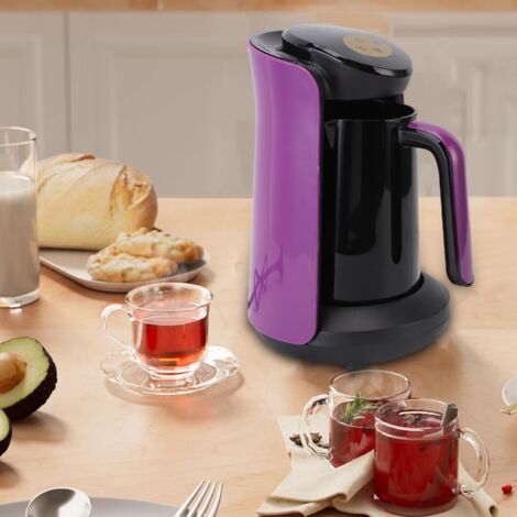 Cafetera turca, 400 W, 6 tazas, control de temperatura LCD, 3 modos de preparación, carcasa de ABS, embalaje para viaje/hogar, enchufe europeo.