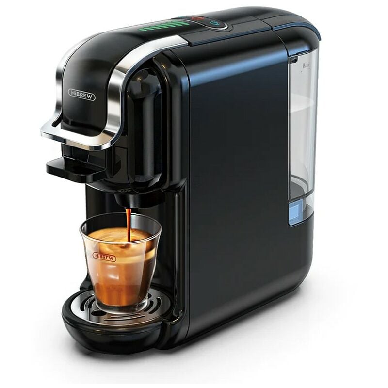 Cafetière à capsules Hibrew 5-in-1 H2B(Black) Réservoir amovible Système d'extraction double Un must pour les amateurs de café - Black
