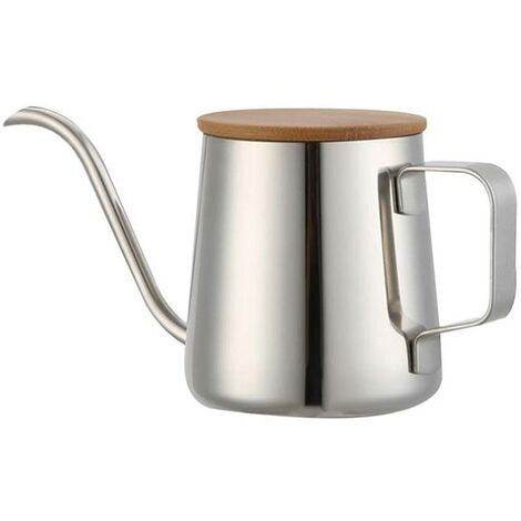 Cafetière à Col de Cygne en Acier Inoxydable 304, Bouilloire avec Thermomètre pour La Plupart des Cuisinières à Induction à Gaz et Electriques, 1,2 L