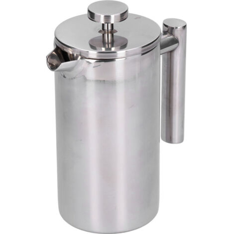 Cafetière à piston 800 ml avec pichet isotherme à double paroi, Presse franaise Pot en acier inoxydable Double couche Portable presse franaise cafetière pour la maison en plein air Camping voyage