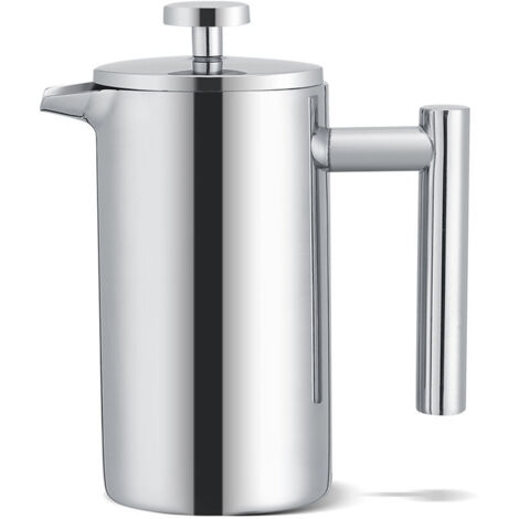 Cafetière à presse française en acier inoxydable 350 ml, cafetière à presse française avec triple filtre
