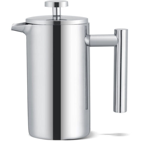 Cafetière à presse française en acier inoxydable 350 ml, cafetière à presse française avec triple filtre