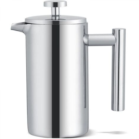 Cafetière à presse française en acier inoxydable 350 ml, cafetière à presse française avec triple filtre