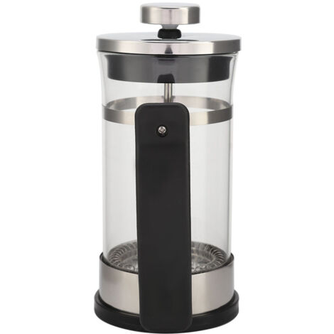 Cafetière à Pression en Acier Inoxydable avec Filtre en Verre pour Café et Thé
